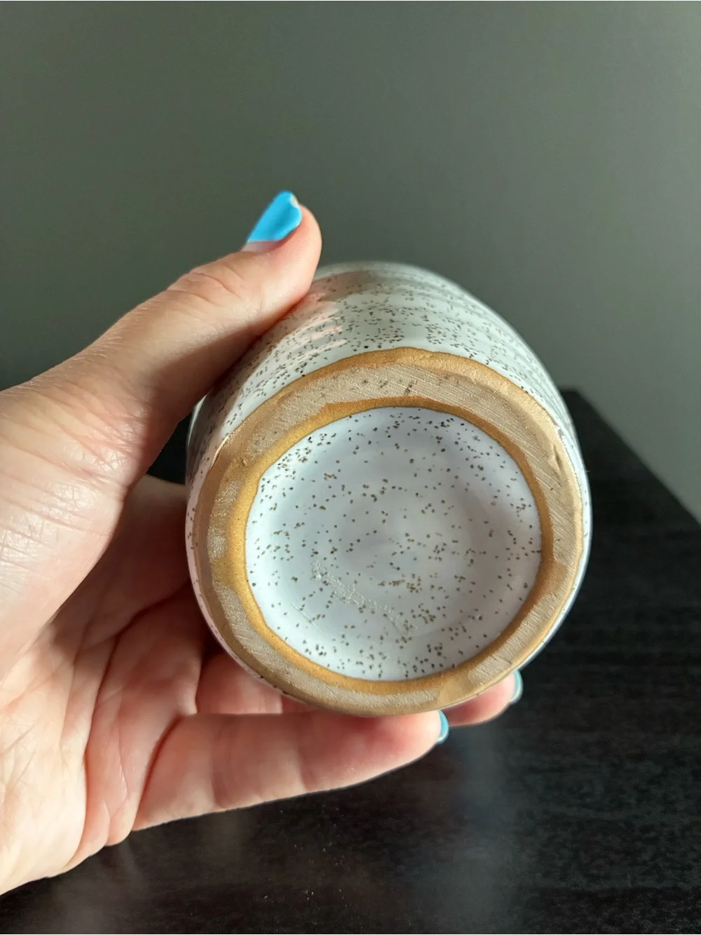 Neutral Speckled Ceramic Bud Vases (2)